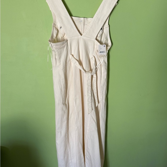 Free People Cream Button-Front Midi Dress - Picture 6 of 7